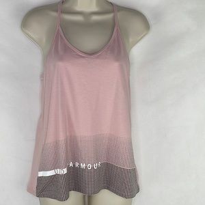 Under Armour Rose Pink & Black Heat Gear Tank Top